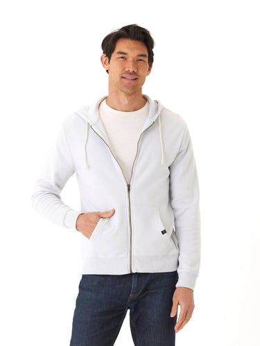 Jordyn Mineral Wash Fleece Full Zip Hoodie Mens Outerwear Sweatshirt Threads 4 Thought