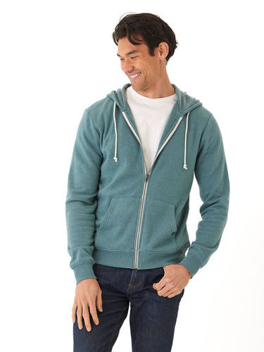 Jordyn Mineral Wash Fleece Full Zip Hoodie Mens Outerwear Sweatshirt Threads 4 Thought