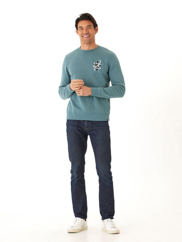 Mineral Wash Graphic Fleece Crew Mens Outerwear Sweatshirt Threads 4 Thought