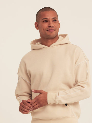 Marcel Triblend Fleece Contrast Piping Pullover Hoodie Mens Outerwear Sweatshirt Threads 4 Thought