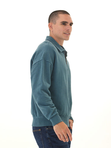 Gabe Mineral Wash Heavy Terry Quarter Zip Pullover Threads 4 Thought