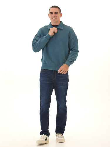 Gabe Mineral Wash Heavy Terry Quarter Zip Pullover Threads 4 Thought