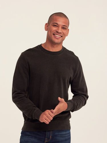 Corey Denim Terry Crew Sweatshirt Threads 4 Thought