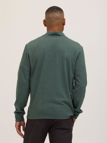 Kace Brushed Jacquard Quarter Zip Mock Neck Mens Outerwear Sweatshirt Threads 4 Thought