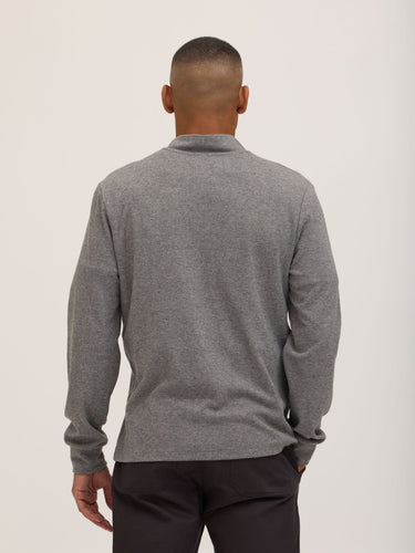 Kace Brushed Jacquard Quarter Zip Mock Neck Mens Outerwear Sweatshirt Threads 4 Thought