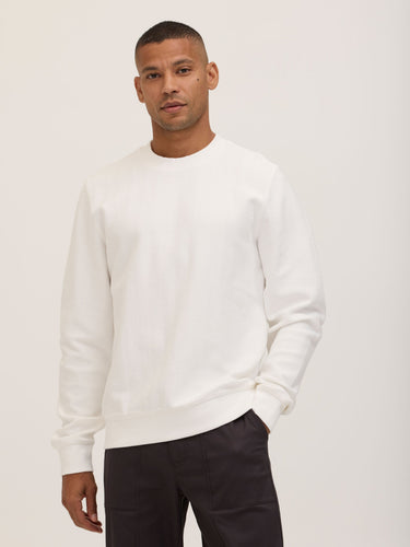 Corey Herringbone Terry Crew Pullover Mens Outerwear Sweatshirt Threads 4 Thought