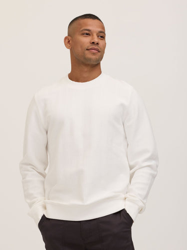 Corey Herringbone Terry Crew Pullover Mens Outerwear Sweatshirt Threads 4 Thought