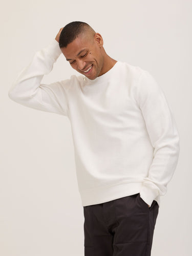 Corey Herringbone Terry Crew Pullover Mens Outerwear Sweatshirt Threads 4 Thought