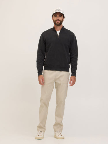 Zack Mineral Wash Heavy Terry Quarter Zip Mens Outerwear Sweatshirt Threads 4 Thought