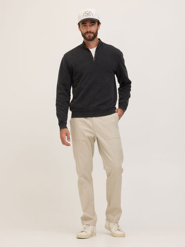 Zack Mineral Wash Heavy Terry Quarter Zip Mens Outerwear Sweatshirt Threads 4 Thought