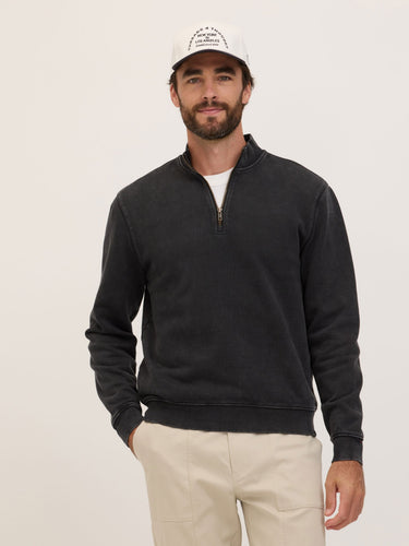 Zack Mineral Wash Heavy Terry Quarter Zip Mens Outerwear Sweatshirt Threads 4 Thought