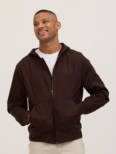 Tommie Eco Stretch Woven Zip Hoodie Mens Outerwear Sweatshirt Threads 4 Thought