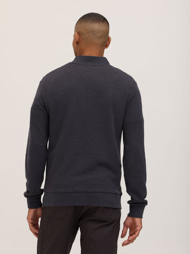 Dan Waffle Knit Quarter Zip Mens Outerwear Sweatshirt Threads 4 Thought