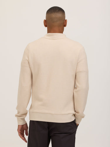 Dan Waffle Knit Quarter Zip Mens Outerwear Sweatshirt Threads 4 Thought