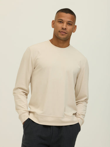 Corey Fleeced Rib Crew Pullover Mens Outerwear Sweatshirt Threads 4 Thought