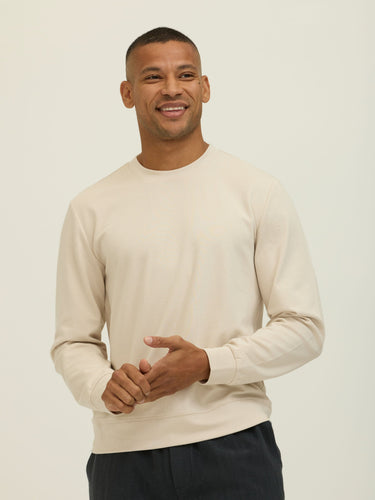 Corey Fleeced Rib Crew Pullover Mens Outerwear Sweatshirt Threads 4 Thought
