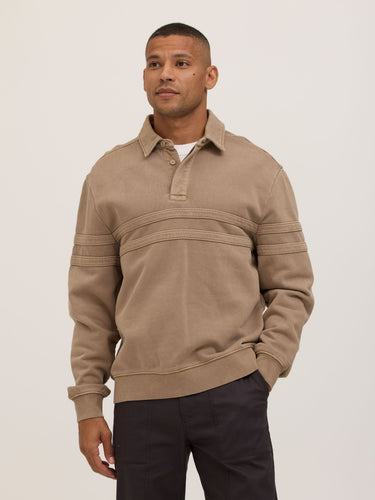 Owen Mineral Wash Heavy Terry Rugby Pullover Mens Outerwear Sweatshirt Threads 4 Thought