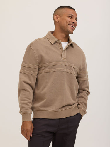 Owen Mineral Wash Heavy Terry Rugby Pullover Mens Outerwear Sweatshirt Threads 4 Thought