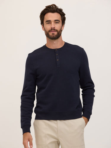 Cayden CVC Fleece Henley Pullover Threads 4 Thought