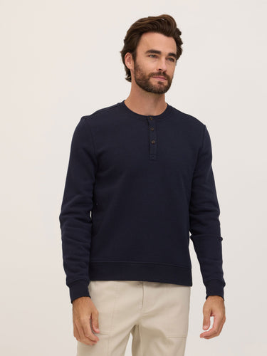 Cayden CVC Fleece Henley Pullover Threads 4 Thought