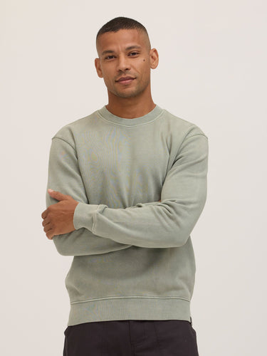 Dallas Mineral Wash Cotton Blend Terry Relaxed Crew Pullover Mens Outerwear Sweatshirt Threads 4 Thought