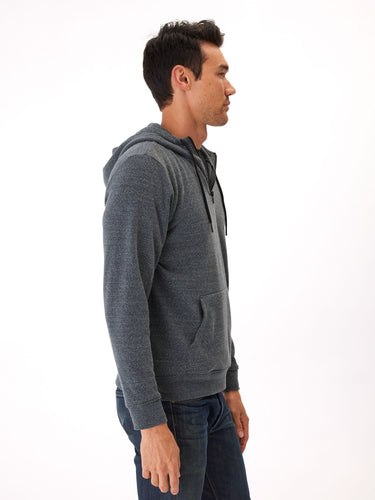 Triblend Breton Half Zip Hoodie Mens Outerwear Sweatshirt Threads 4 Thought