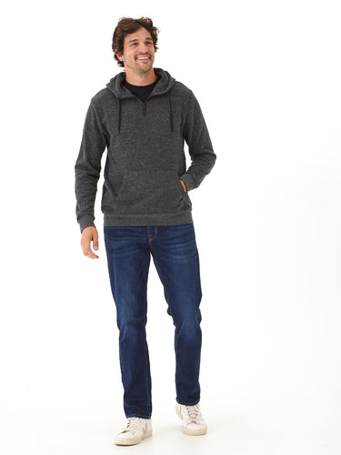 Triblend Breton Half Zip Hoodie Mens Outerwear Sweatshirt Threads 4 Thought