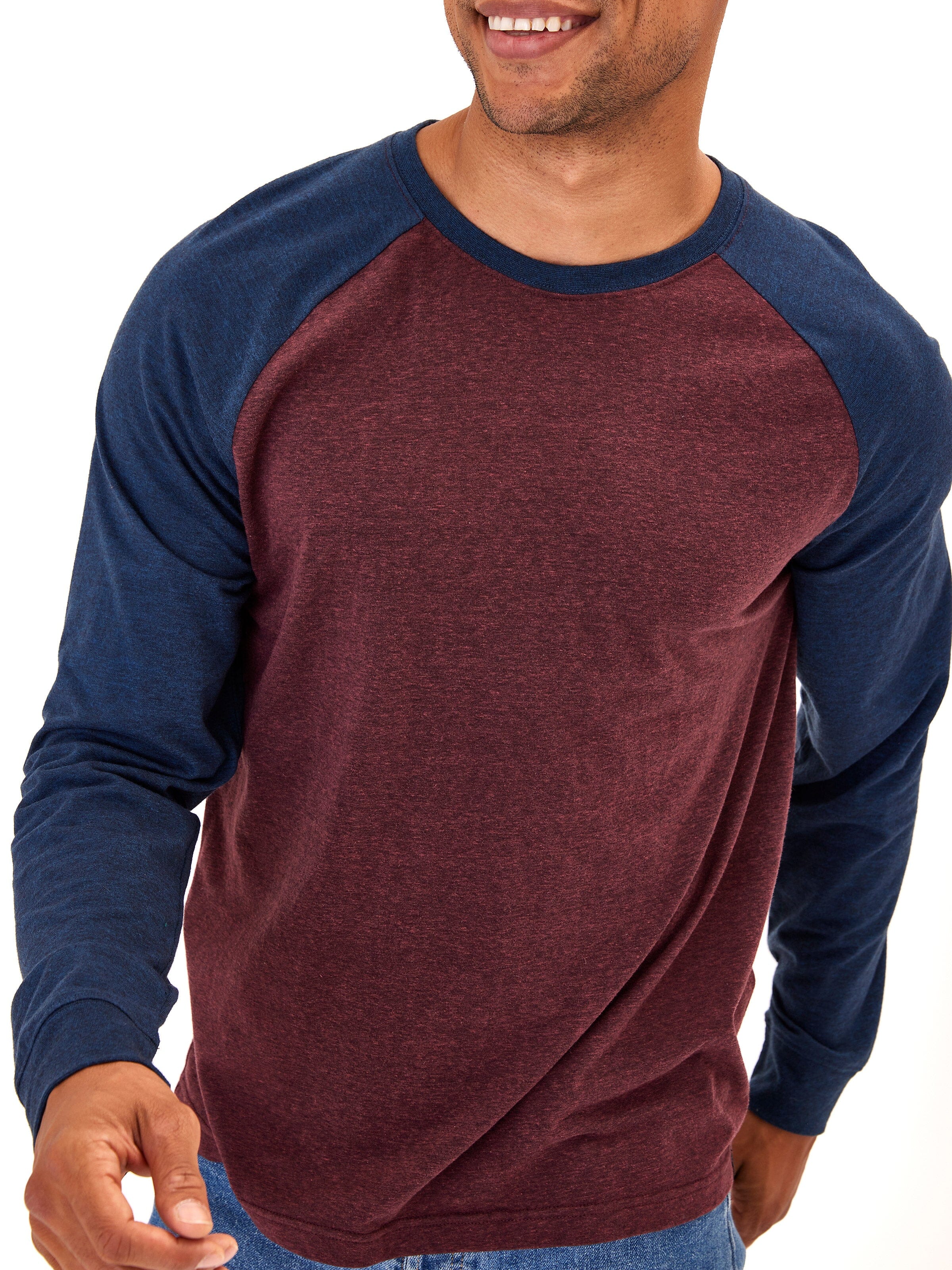Triblend Long Sleeve Raglan Tee – Threads Thought