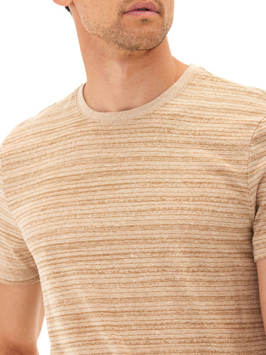Stripe Triblend Jersey Crew Tee Mens Tops Tshirt Short Threads 4 Thought