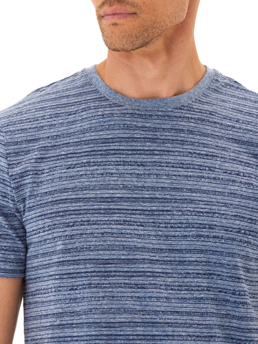 Stripe Triblend Jersey Crew Tee Mens Tops Tshirt Short Threads 4 Thought