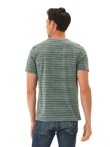 Stripe Triblend Jersey Crew Tee Mens Tops Tshirt Short Threads 4 Thought