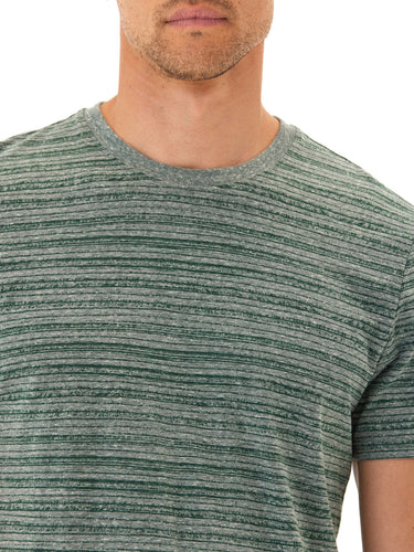 Stripe Triblend Jersey Crew Tee Mens Tops Tshirt Short Threads 4 Thought