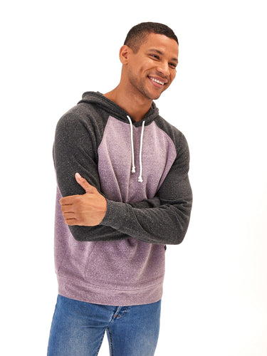 Triblend Fleece Colorblock Raglan Hoodie Mens Outerwear Sweatshirt Threads 4 Thought