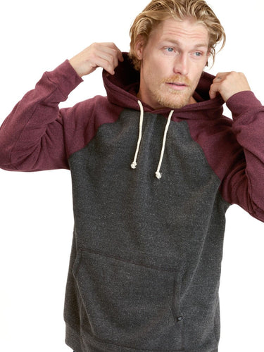 Colorblock Raglan Triblend Hoodie Mens Outerwear Sweatshirt Threads 4 Thought