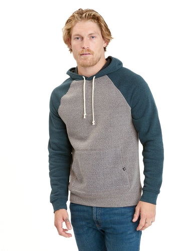 Colorblock Raglan Triblend Hoodie Mens Outerwear Sweatshirt Threads 4 Thought