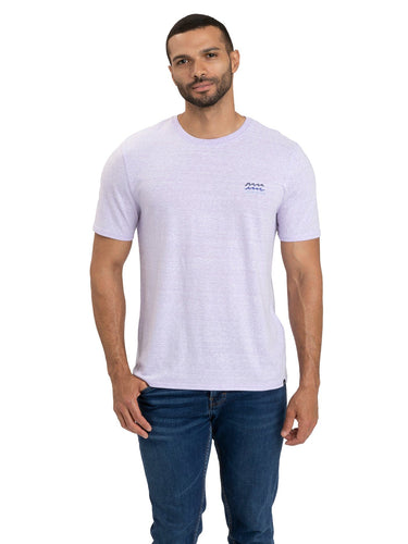 Waves Embroidered Triblend Crew Tee Mens Tops Tshirt Short Threads 4 Thought