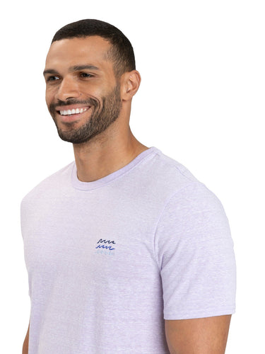 Waves Embroidered Triblend Crew Tee Mens Tops Tshirt Short Threads 4 Thought