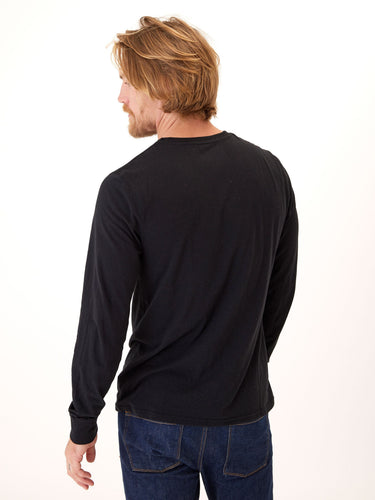 Long Sleeve Triblend 2-Button Henley Mens Tops Tshirt Long Threads 4 Thought