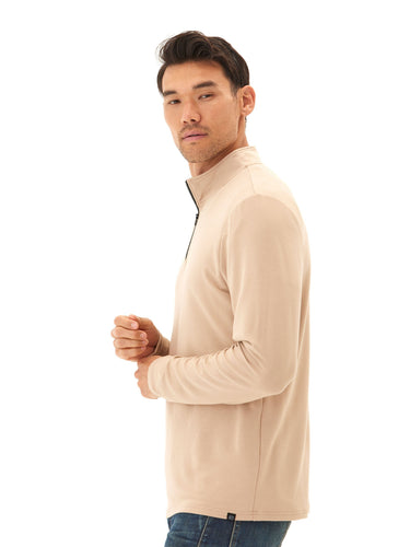 Kace Modal Terry 1/4-Zip Mock Neck Mens Outerwear Sweatshirt Threads 4 Thought