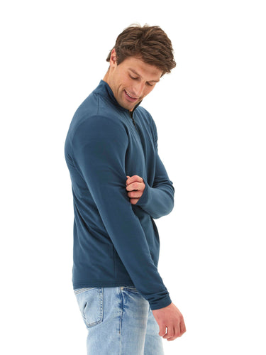 Kace Modal Terry 1/4-Zip Mock Neck Mens Outerwear Sweatshirt Threads 4 Thought
