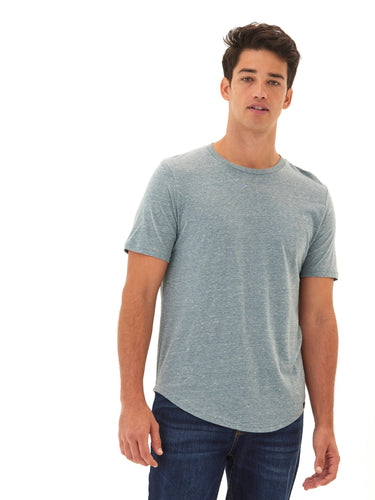 Triblend Contrast Stitch Crew Neck Mens Tops Tshirt Short Threads 4 Thought