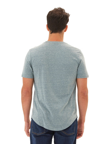Triblend Contrast Stitch Crew Neck Mens Tops Tshirt Short Threads 4 Thought