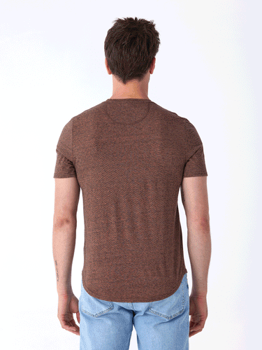 Black Fleck Triblend Henley Mens Tops Tshirt Short Threads 4 Thought
