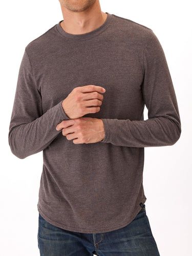 Kye Triblend Long Sleeve Crew Mens Tops Tshirt Long Threads 4 Thought
