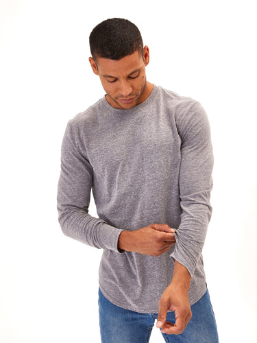 Kye Triblend Long Sleeve Crew Mens Tops Tshirt Long Threads 4 Thought