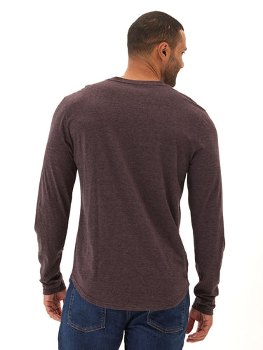 Black Fleck Triblend LS Crew Threads 4 Thought
