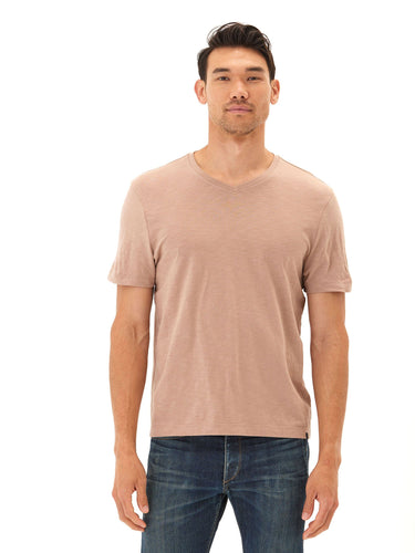 Slub Jersey V-Neck Tee Mens Tops Tshirt Short Threads 4 Thought