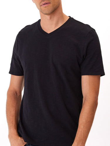 Short Sleeve Slub V-Neck Tee Mens Tops Tshirt Short Threads 4 Thought