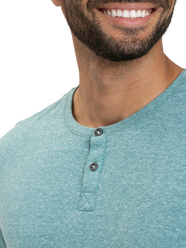 Baseline 2 Button Short Sleeve Henley Mens Tops Tshirt Short Threads 4 Thought
