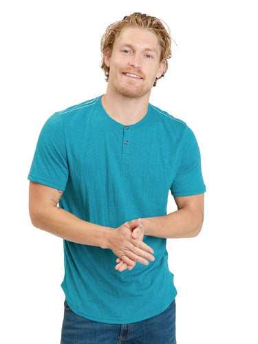 Baseline 2 Button Short Sleeve Henley Mens Tops Tshirt Short Threads 4 Thought